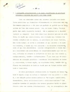 Relatório do CEL apresentado ao CSL, de 27 a 31 de agosto de 1976: A situação internacional e as suas incidências na política interna e externa da Guiné e de Cabo Verde