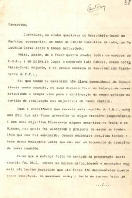 Relatório do CEL apresentado ao CSL, de 27 a 31 de agosto de 1976: 1ª Parte - Ação político organizativa