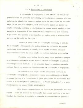Relatório do CEL apresentado ao CSL, de 27 a 31 de agosto de 1976: 3ª Parte - Informação e propaganda