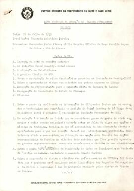 Ata resumida da reunião do Comité Permanente do CNCV, de 10 de julho de 1979