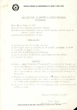 Ata da reunião do Comité Permanente do CNCV, de 30 de junho de 1979