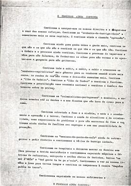Mensagem: O processo ainda continua