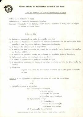 Ata da reunião do Comité Permanente do CNCV, de 11 de outubro de 1979