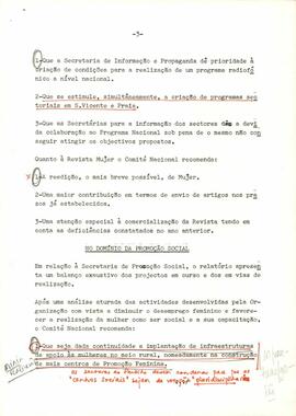 Conclusões da IV Reunião Ordinária do Comité Nacional da OMCV