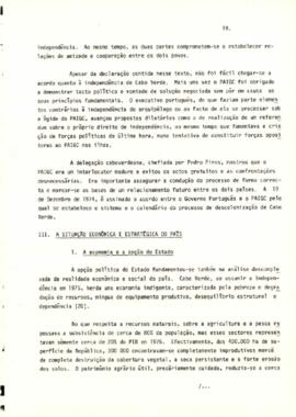 Seminário sobre a África de Língua Oficial Portuguesa, Portugal e os Estado Unidos da América: Cabo Verde – Opção por uma política de paz, comunicação apresentada pelo Sr. Renato Cardoso, Conselheiro de S. Excia o Primeiro Ministro de Cabo Verde