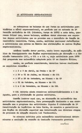 Atividades supra nacionais relativas à reunião do CEL