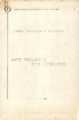 Anteprojeto dos Estatutos - Comissão Preparatória do III Congresso