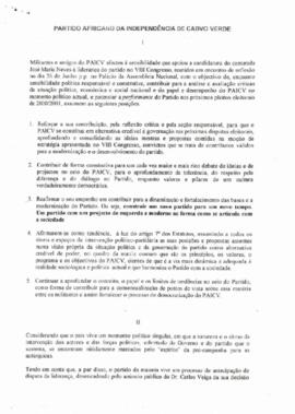 Encontro de reflexão dos apoiantes da candidatura de José Maria Neves à liderança do Partido no III Congresso