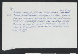 Manuscrito do Comandante Pedro Pires ao Secretário Geral do PAIGC