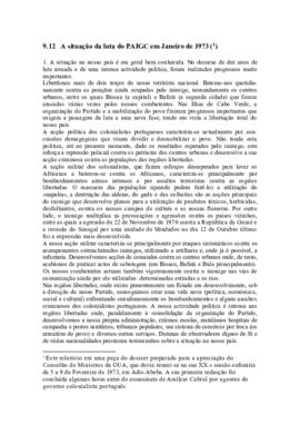A situação da luta do PAIGC em Janeiro de 1973