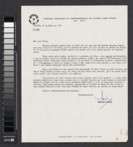 Carta nº 322,  de Amílcar Cabral ao Camarada Pedro Pires