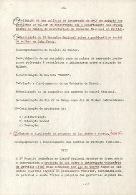 Conclusões da IV Reunião Ordinária do Comité Nacional da OMCV