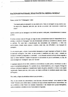 II Congresso dos Quadros Caboverdianos da Diáspora: Nacionais-Naturais, duas faces da mesma moeda