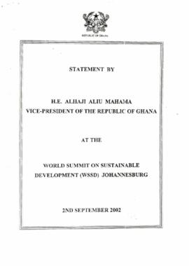 Statement by H.E. Alhaji Aliu Mahama, Vice - President of the Republic of Ghana
