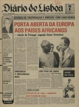 Acordo de cooperação e amizade com Cabo Verde. Porta aberta da Europa aos países africanos. Missão de Portugal segundo Vasco Gonçalves