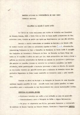 Conselho Nacional do PAICV: Relatório de missão a Santo Antão