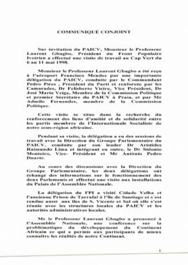 Communiqué conjoint