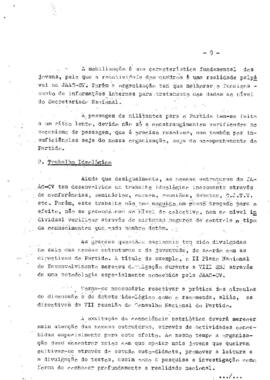 Relatório do Secretário Nacional da VIII reunião Ordinária do Conselho Nacional do PAICV