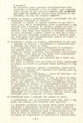Direção Regional de Santiago. Da organização dos Grupos de Base e Comités de subúrbio ou de localidade