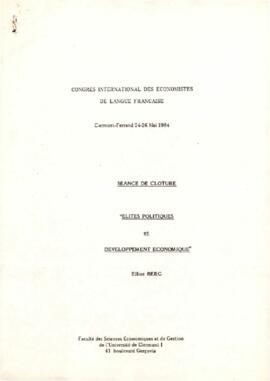Congres International des Economistes de Langue Francaise