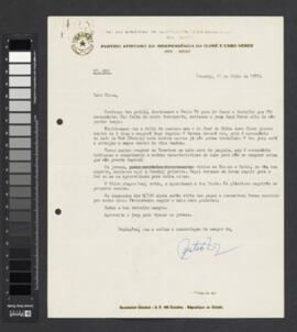 Ofício nº 689, de Aristides Pereira endereçado ao comandante Pedro Pires