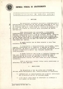 Memorando: Constituição do Grupo EMPA
