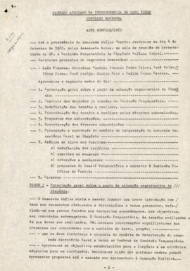 Partido Africano da Independência de Cabo Verde, Conselho Nacional: Ata síntese