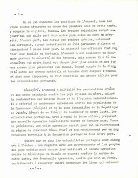 Rapport bref sur la lutte en 1971, par Amílcar Cabral, Secrétaire Général du PAIGC