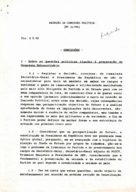 Reunião da Comissão Política nº 11/90