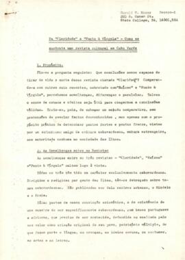 Da "Claridade" a "Ponto & Virgula": Como se sustenta uma revista cultural em Cabo Verde, por Gerald M. Moser