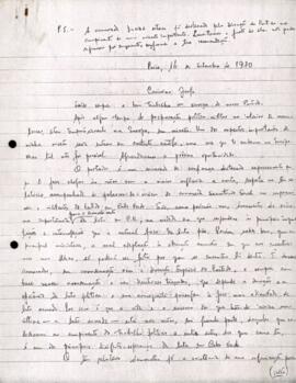Carta do camarada Carlos Reis ao camarada Jorge
