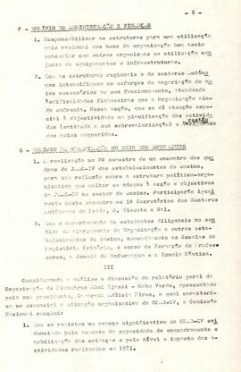 Relatório do Departamento de Organização à IVª Reunião Ordinária da Comissão Nacional da JAAC-CV