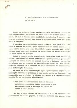 A caboverdianidade e o universalismo de um poeta