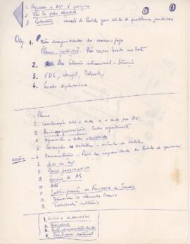 Manuscrito do Comandante Pedro Pires, sobre assuntos diversos