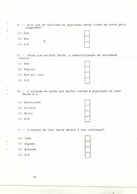 Sondagem por ocasião do III Congresso. Resultados