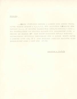 Mensagem concernant la composition de la délégation portugaise et les détails de la cérémonie de reconnaissance officielle de l'indépendance.