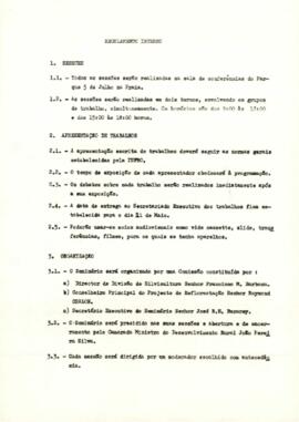 Seminário Florestal: Regulamento interno, por José R.E. Bucarey
