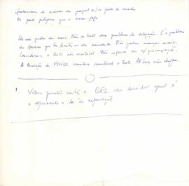 Notas manuscritas do Comandante Pedro Pires