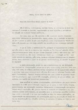 Carta de Arnaldo Andrade Ramos ao Secretário-Geral Adjunto do PAICV