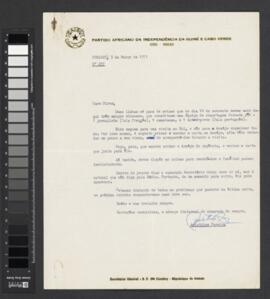 Carta nº 237, de 3 de março de 1971, de Aristides Pereira dirigida a Pedro Pires