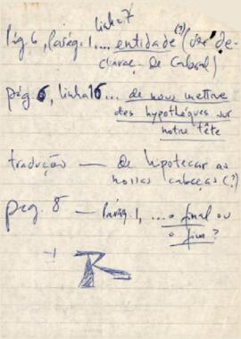 Notas manuscritas