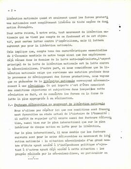 Discours  prononcé par Amílcar Cabral  sur les fondements et objetifs de la libération national