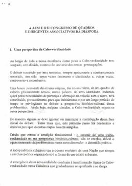 A AZM e o II Congresso de Quadros e Dirigentes Associativos da Diáspora