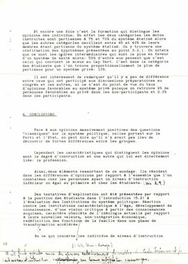 Sondagem por ocasião do III Congresso. Resultados