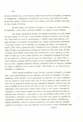 Mensagem dirigida ao nosso povo da Guiné e Cabo Verde, a todos os nossos combatentes e compatriotas, pelo Secretário Adjunto do PAIGC e Presidente do Conselho de Estado, camarada Luís Cabral, por ocasião da abertura das negociações do nosso Partido com o Governo Português