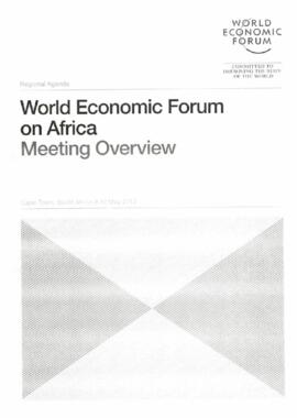 World Economic Forum on Africa: Meeting Overview -  Regional agenda