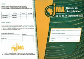 Journées Mondiales de L'Afrique: Dossier de participation du 10 au 14 septembre 2003