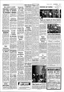 Angola. Dado o ambiente de concórdia: Liberdade condicional para todos os detidos em setembro e outubro, publicado no semanário “O Século” (24 dezembro 1974), página 7.