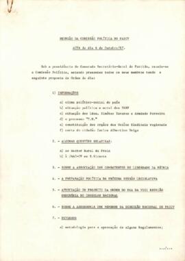 Ata da reunião da Comissão Política do PAICV