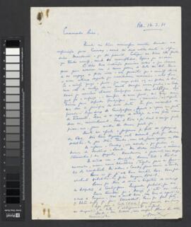Mensagem manuscrita de Amílcar Cabral dirigida ao Camarada Pires
